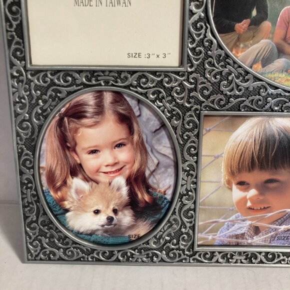 Vintage Collage 5 Photo Frame Metal Paisley Leaf Leaves Fleur de Lis No Glass - Picture 5 of 13